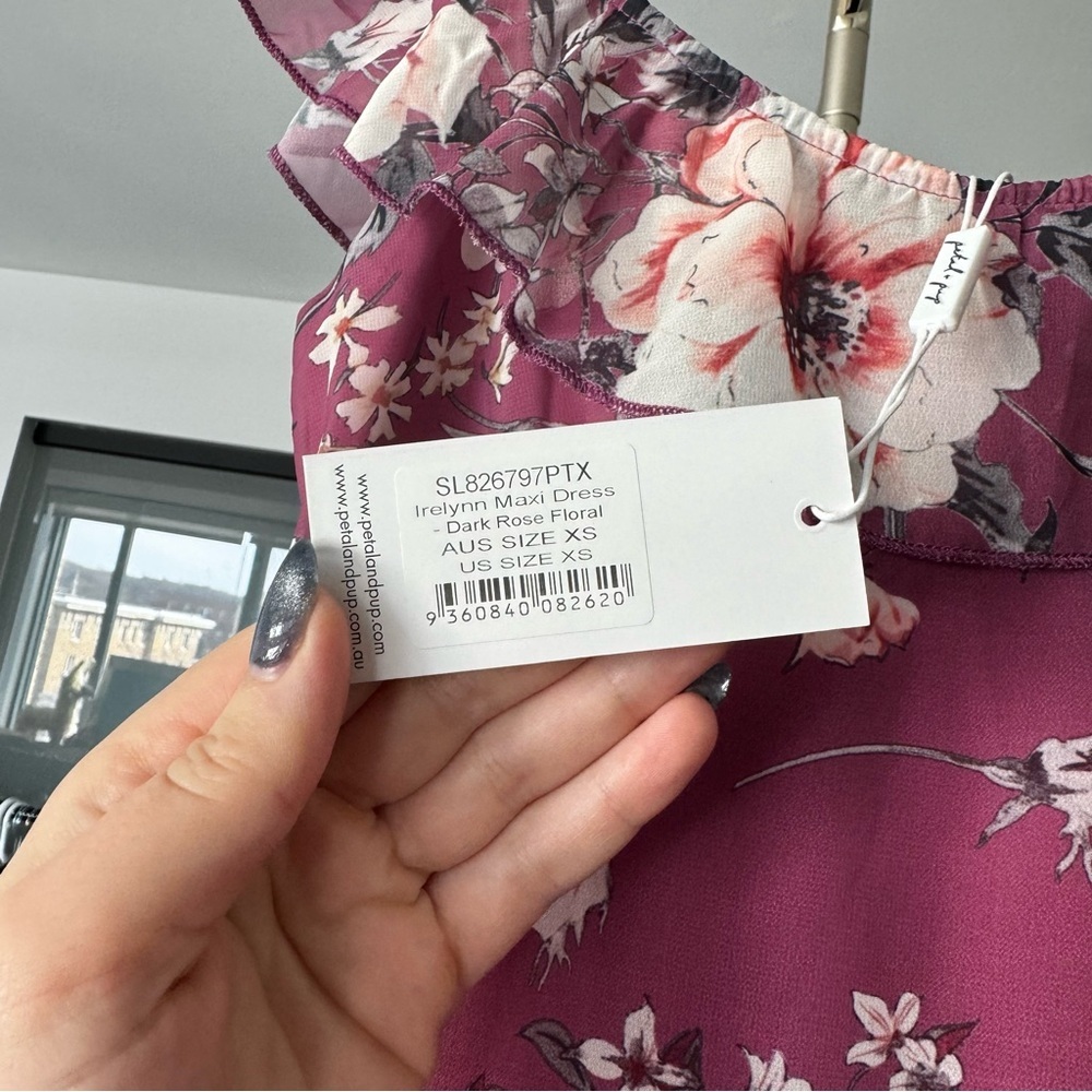 NWT Petal & Pup Irelynn Ruffle Convertible Floral Maxi Dress XS - Picture 8 of 16
